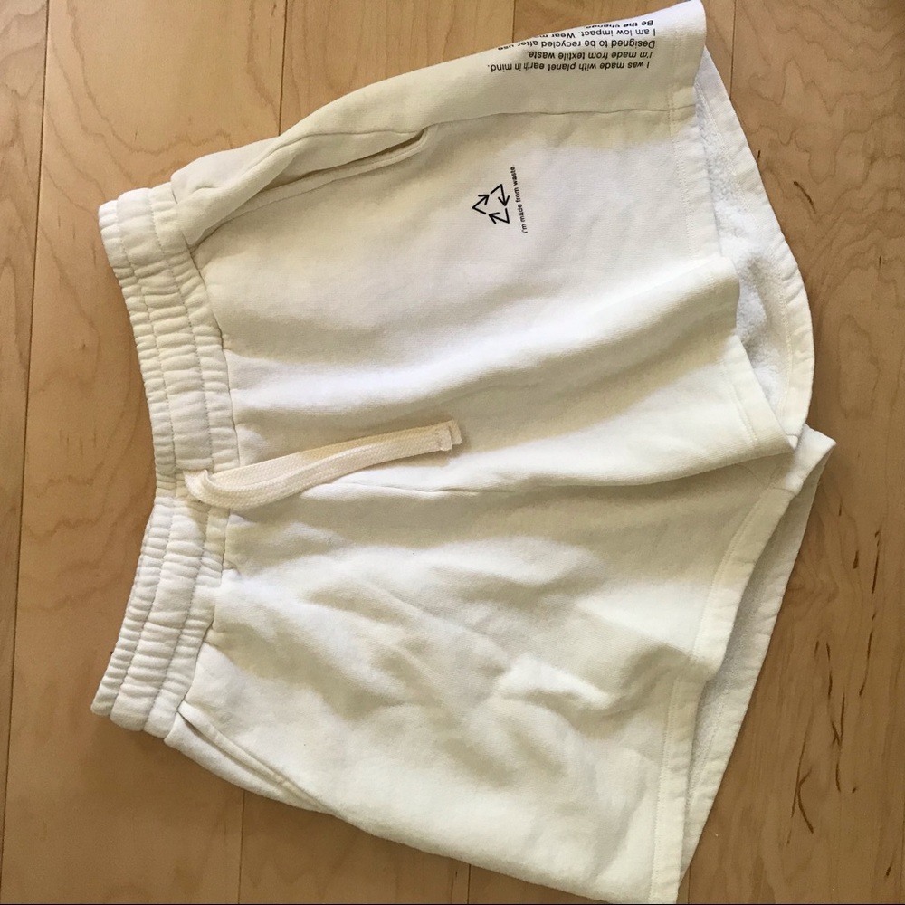 White sweatshorts